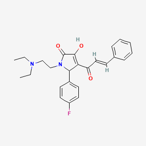 4-cinnamoyl-1-[2-(diethylamino)ethyl]-5-(4-fluorophenyl)-3-hydroxy-1,5-dihydro-2H-pyrrol-2-one