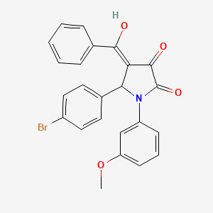 molecular formula C24H18BrNO4 B3902234 4-benzoyl-5-(4-bromophenyl)-3-hydroxy-1-(3-methoxyphenyl)-1,5-dihydro-2H-pyrrol-2-one 