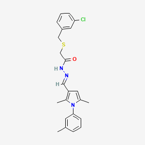 2-[(3-chlorobenzyl)thio]-N'-{[2,5-dimethyl-1-(3-methylphenyl)-1H-pyrrol-3-yl]methylene}acetohydrazide