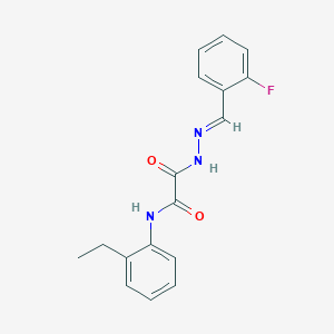 molecular formula C17H16FN3O2 B390225 N-(2-ethylphenyl)-2-[2-(2-fluorobenzylidene)hydrazino]-2-oxoacetamide 