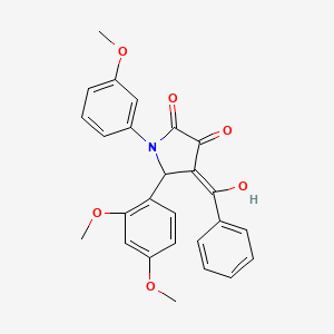 4-benzoyl-5-(2,4-dimethoxyphenyl)-3-hydroxy-1-(3-methoxyphenyl)-1,5-dihydro-2H-pyrrol-2-one