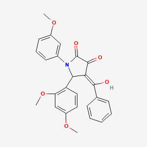 molecular formula C26H23NO6 B3902251 4-benzoyl-5-(2,4-dimethoxyphenyl)-3-hydroxy-1-(3-methoxyphenyl)-1,5-dihydro-2H-pyrrol-2-one 