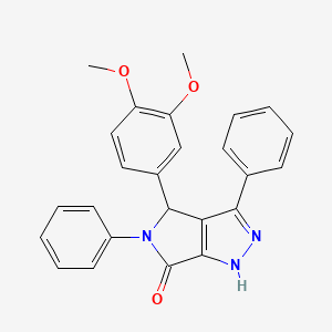 4-(3,4-dimethoxyphenyl)-3,5-diphenyl-4,5-dihydropyrrolo[3,4-c]pyrazol-6(1H)-one