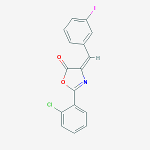 molecular formula C16H9ClINO2 B390226 2-(2-chlorophenyl)-4-(3-iodobenzylidene)-1,3-oxazol-5(4H)-one 