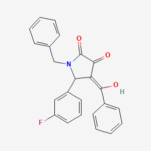 molecular formula C24H18FNO3 B3902260 4-benzoyl-1-benzyl-5-(3-fluorophenyl)-3-hydroxy-1,5-dihydro-2H-pyrrol-2-one 