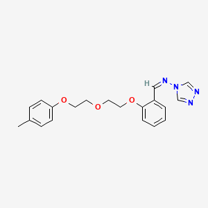 molecular formula C20H22N4O3 B3902265 N-(2-{2-[2-(4-methylphenoxy)ethoxy]ethoxy}benzylidene)-4H-1,2,4-triazol-4-amine 