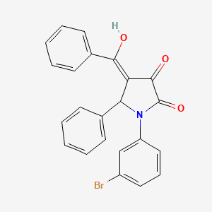 molecular formula C23H16BrNO3 B3902278 4-benzoyl-1-(3-bromophenyl)-3-hydroxy-5-phenyl-1,5-dihydro-2H-pyrrol-2-one 