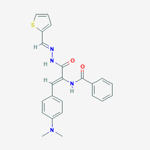 N-(2-[4-(dimethylamino)phenyl]-1-{[2-(2-thienylmethylene)hydrazino]carbonyl}vinyl)benzamide