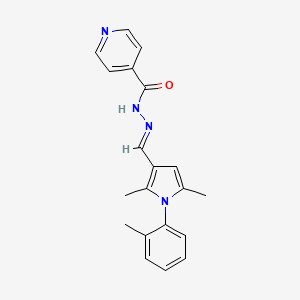 molecular formula C20H20N4O B3902292 N'-{[2,5-dimethyl-1-(2-methylphenyl)-1H-pyrrol-3-yl]methylene}isonicotinohydrazide 
