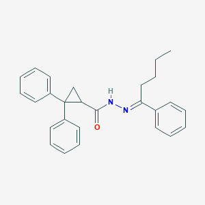 2,2-diphenyl-N'-(1-phenylpentylidene)cyclopropanecarbohydrazide