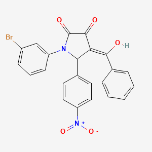 molecular formula C23H15BrN2O5 B3902306 4-benzoyl-1-(3-bromophenyl)-3-hydroxy-5-(4-nitrophenyl)-1,5-dihydro-2H-pyrrol-2-one 