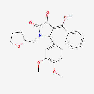 molecular formula C24H25NO6 B3902314 4-benzoyl-5-(3,4-dimethoxyphenyl)-3-hydroxy-1-(tetrahydro-2-furanylmethyl)-1,5-dihydro-2H-pyrrol-2-one 