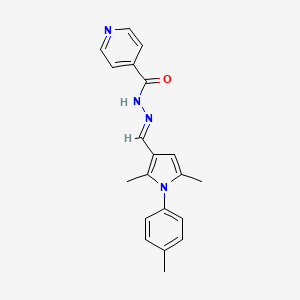 molecular formula C20H20N4O B3902322 N'-{[2,5-dimethyl-1-(4-methylphenyl)-1H-pyrrol-3-yl]methylene}isonicotinohydrazide 