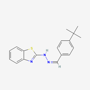 molecular formula C18H19N3S B3902328 4-tert-butylbenzaldehyde 1,3-benzothiazol-2-ylhydrazone 