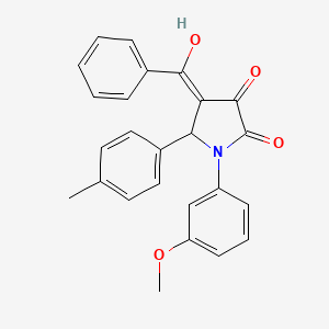 molecular formula C25H21NO4 B3902331 4-benzoyl-3-hydroxy-1-(3-methoxyphenyl)-5-(4-methylphenyl)-1,5-dihydro-2H-pyrrol-2-one 
