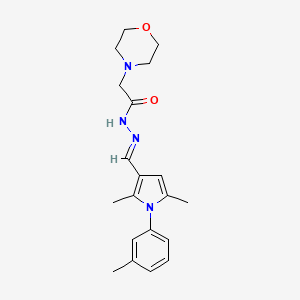 molecular formula C20H26N4O2 B3902393 N'-{[2,5-dimethyl-1-(3-methylphenyl)-1H-pyrrol-3-yl]methylene}-2-(4-morpholinyl)acetohydrazide 