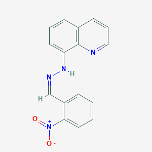 molecular formula C16H12N4O2 B390240 2-Nitrobenzaldehyde 8-quinolinylhydrazone 