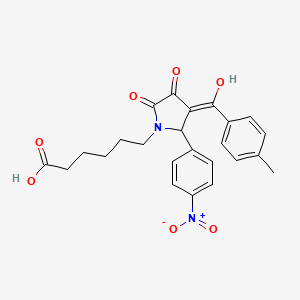 6-[3-hydroxy-4-(4-methylbenzoyl)-5-(4-nitrophenyl)-2-oxo-2,5-dihydro-1H-pyrrol-1-yl]hexanoic acid