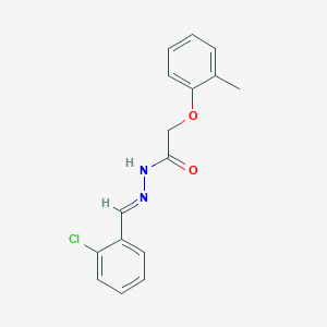 molecular formula C16H15ClN2O2 B390242 N'-(2-chlorobenzylidene)-2-(2-methylphenoxy)acetohydrazide 