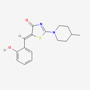 5-(2-hydroxybenzylidene)-2-(4-methyl-1-piperidinyl)-1,3-thiazol-4(5H)-one