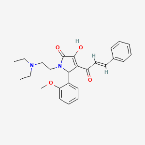 4-cinnamoyl-1-[2-(diethylamino)ethyl]-3-hydroxy-5-(2-methoxyphenyl)-1,5-dihydro-2H-pyrrol-2-one