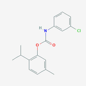 molecular formula C17H18ClNO2 B390244 2-Isopropyl-5-methylphenyl 3-chlorophenylcarbamate 