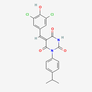 5-(3,5-dichloro-4-hydroxybenzylidene)-1-(4-isopropylphenyl)-2,4,6(1H,3H,5H)-pyrimidinetrione