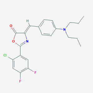 molecular formula C22H21ClF2N2O2 B390245 2-(2-chloro-4,5-difluorophenyl)-4-[4-(dipropylamino)benzylidene]-1,3-oxazol-5(4H)-one 