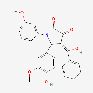 4-benzoyl-3-hydroxy-5-(4-hydroxy-3-methoxyphenyl)-1-(3-methoxyphenyl)-1,5-dihydro-2H-pyrrol-2-one