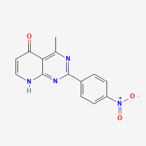 molecular formula C14H10N4O3 B3902463 4-methyl-2-(4-nitrophenyl)pyrido[2,3-d]pyrimidin-5(8H)-one 