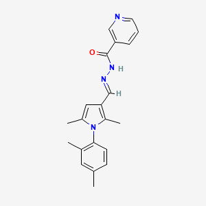 N'-{[1-(2,4-dimethylphenyl)-2,5-dimethyl-1H-pyrrol-3-yl]methylene}nicotinohydrazide