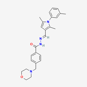 N'-{[2,5-dimethyl-1-(3-methylphenyl)-1H-pyrrol-3-yl]methylene}-4-(4-morpholinylmethyl)benzohydrazide