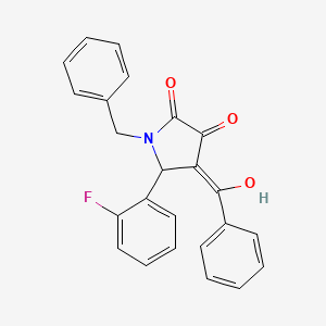 molecular formula C24H18FNO3 B3902505 4-benzoyl-1-benzyl-5-(2-fluorophenyl)-3-hydroxy-1,5-dihydro-2H-pyrrol-2-one 