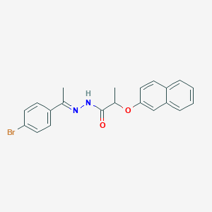 molecular formula C21H19BrN2O2 B390252 N'-[1-(4-bromophenyl)ethylidene]-2-(2-naphthyloxy)propanohydrazide 