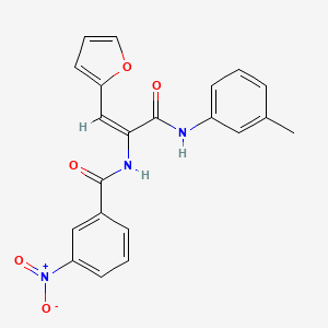 molecular formula C21H17N3O5 B3902520 N-(2-(2-furyl)-1-{[(3-methylphenyl)amino]carbonyl}vinyl)-3-nitrobenzamide 