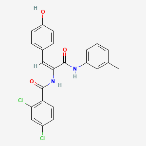 2,4-dichloro-N-(2-(4-hydroxyphenyl)-1-{[(3-methylphenyl)amino]carbonyl}vinyl)benzamide