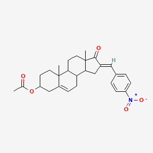 molecular formula C28H33NO5 B3902535 16-(4-nitrobenzylidene)-17-oxoandrost-5-en-3-yl acetate 