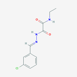 molecular formula C11H12ClN3O2 B390254 2-[2-(3-chlorobenzylidene)hydrazino]-N-ethyl-2-oxoacetamide 