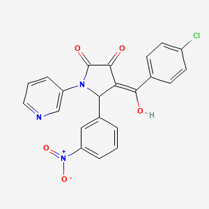 4-(4-chlorobenzoyl)-3-hydroxy-5-(3-nitrophenyl)-1-(3-pyridinyl)-1,5-dihydro-2H-pyrrol-2-one