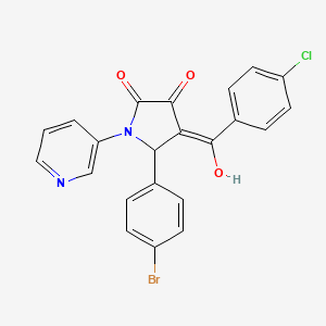 5-(4-bromophenyl)-4-(4-chlorobenzoyl)-3-hydroxy-1-(3-pyridinyl)-1,5-dihydro-2H-pyrrol-2-one