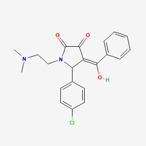 molecular formula C21H21ClN2O3 B3902577 4-benzoyl-5-(4-chlorophenyl)-1-[2-(dimethylamino)ethyl]-3-hydroxy-1,5-dihydro-2H-pyrrol-2-one 