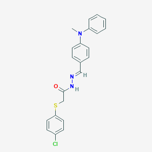 2-[(4-chlorophenyl)sulfanyl]-N'-[4-(methylanilino)benzylidene]acetohydrazide