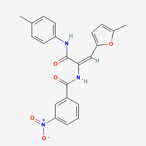 molecular formula C22H19N3O5 B3902585 N-(2-(5-methyl-2-furyl)-1-{[(4-methylphenyl)amino]carbonyl}vinyl)-3-nitrobenzamide 