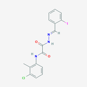 molecular formula C16H13ClIN3O2 B390259 N-(3-chloro-2-methylphenyl)-2-[2-(2-iodobenzylidene)hydrazino]-2-oxoacetamide 