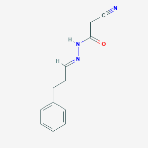 molecular formula C12H13N3O B390261 2-cyano-N'-(3-phenylpropylidene)acetohydrazide 