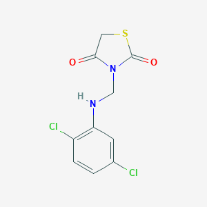 molecular formula C10H8Cl2N2O2S B390263 3-[(2,5-Dichloroanilino)methyl]-1,3-thiazolidine-2,4-dione 