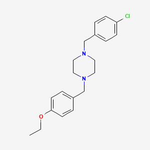 molecular formula C20H25ClN2O B3902665 1-(4-chlorobenzyl)-4-(4-ethoxybenzyl)piperazine 