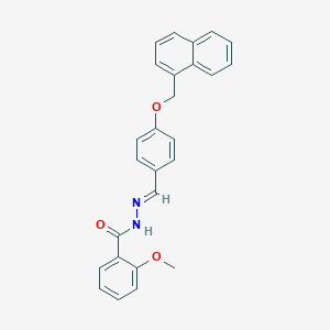 molecular formula C26H22N2O3 B390267 2-methoxy-N'-[4-(1-naphthylmethoxy)benzylidene]benzohydrazide 