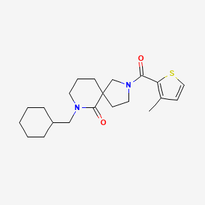 molecular formula C21H30N2O2S B3902670 7-(cyclohexylmethyl)-2-[(3-methyl-2-thienyl)carbonyl]-2,7-diazaspiro[4.5]decan-6-one 