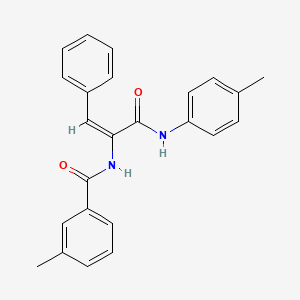 molecular formula C24H22N2O2 B3902675 3-methyl-N-(1-{[(4-methylphenyl)amino]carbonyl}-2-phenylvinyl)benzamide 